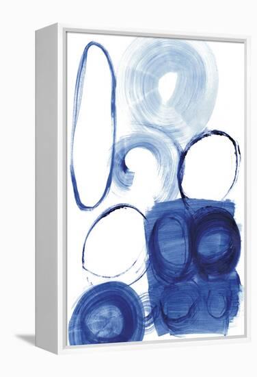 Blue Circle Study I-Jodi Fuchs-Framed Stretched Canvas