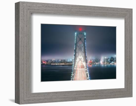 Blue City Bridge, Night View San Francisco California-Vincent James-Framed Photographic Print