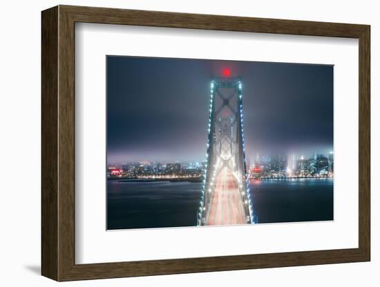 Blue City Bridge, Night View San Francisco California-Vincent James-Framed Photographic Print