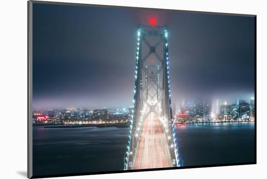 Blue City Bridge, Night View San Francisco California-Vincent James-Mounted Photographic Print