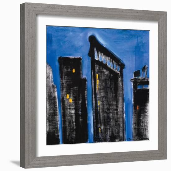 Blue Cityscape-Paul Brent-Framed Art Print