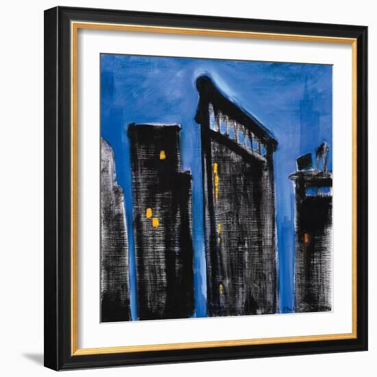 Blue Cityscape-Paul Brent-Framed Art Print