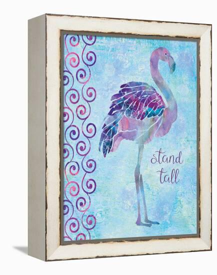 Blue Coast Flamingo, Stand Tall-Bee Sturgis-Framed Stretched Canvas