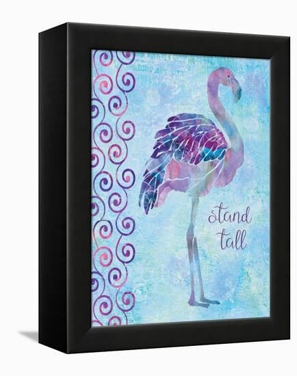 Blue Coast Flamingo, Stand Tall-Bee Sturgis-Framed Stretched Canvas