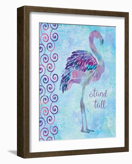 Blue Coast Flamingo, Stand Tall-Bee Sturgis-Framed Art Print