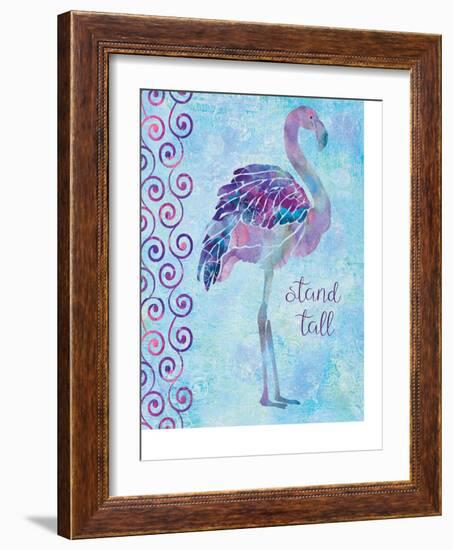 Blue Coast Flamingo, Stand Tall-Bee Sturgis-Framed Art Print