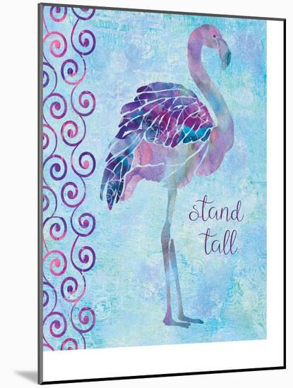 Blue Coast Flamingo, Stand Tall-Bee Sturgis-Mounted Art Print
