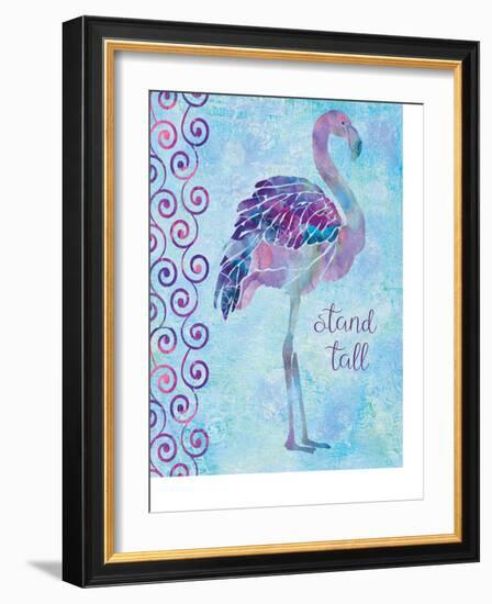 Blue Coast Flamingo, Stand Tall-Bee Sturgis-Framed Art Print