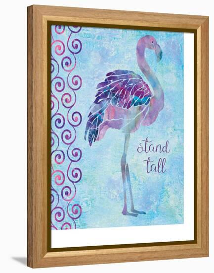 Blue Coast Flamingo, Stand Tall-Bee Sturgis-Framed Stretched Canvas