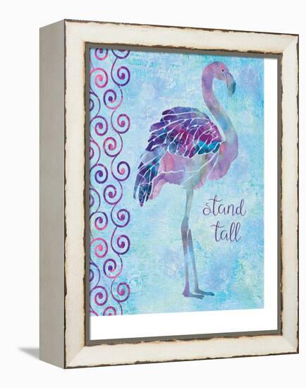 Blue Coast Flamingo, Stand Tall-Bee Sturgis-Framed Stretched Canvas