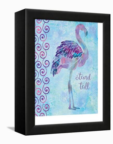 Blue Coast Flamingo, Stand Tall-Bee Sturgis-Framed Stretched Canvas