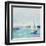 Blue Coast Sailboat-Ian C-Framed Art Print