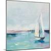 Blue Coast Sailboat-Ian C-Mounted Art Print