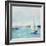 Blue Coast Sailboat-Ian C-Framed Art Print