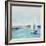 Blue Coast Sailboat-Ian C-Framed Art Print