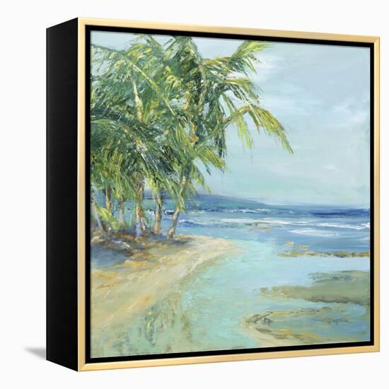 Blue Coastal Lagoon-Suzanne Wilkins-Framed Stretched Canvas