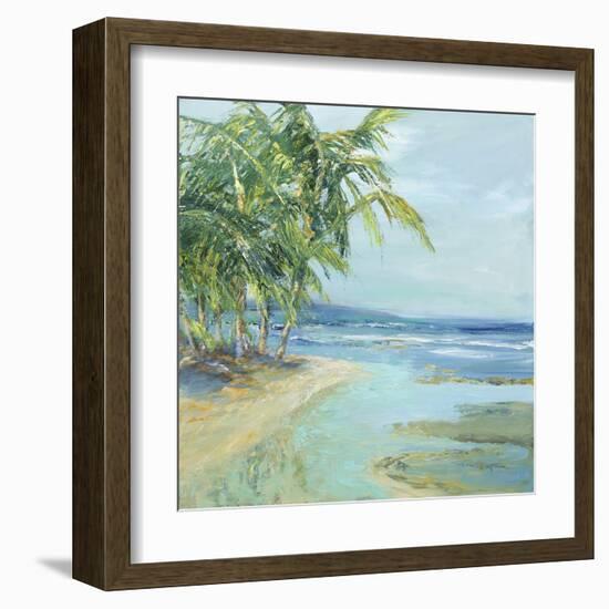 Blue Coastal Lagoon-Suzanne Wilkins-Framed Art Print