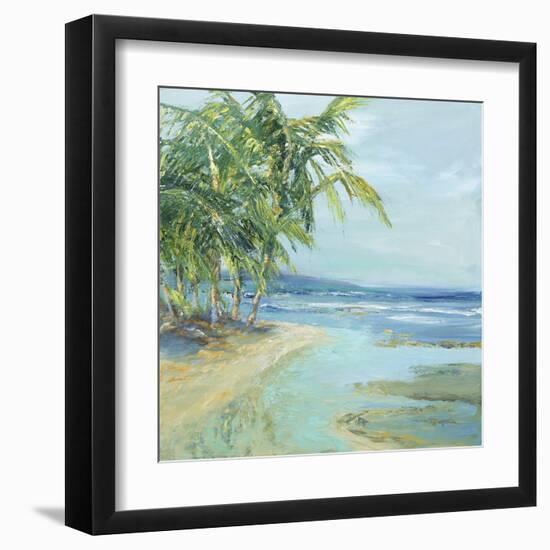 Blue Coastal Lagoon-Suzanne Wilkins-Framed Art Print