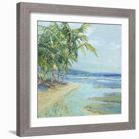 Blue Coastal Lagoon-Suzanne Wilkins-Framed Art Print