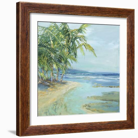 Blue Coastal Lagoon-Suzanne Wilkins-Framed Art Print