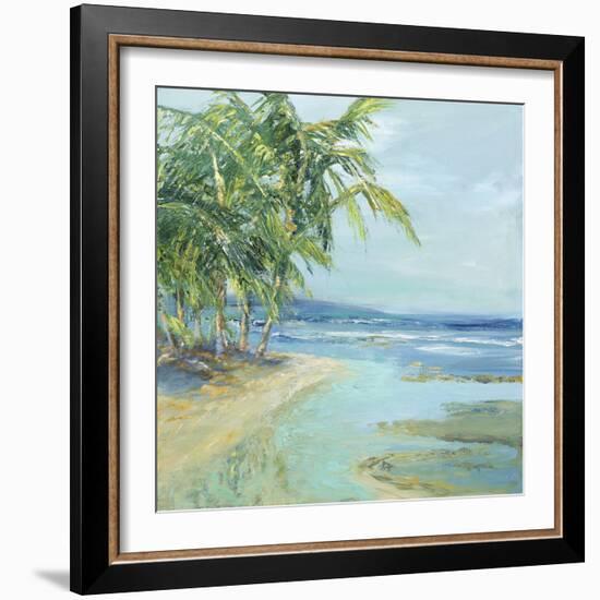 Blue Coastal Lagoon-Suzanne Wilkins-Framed Art Print