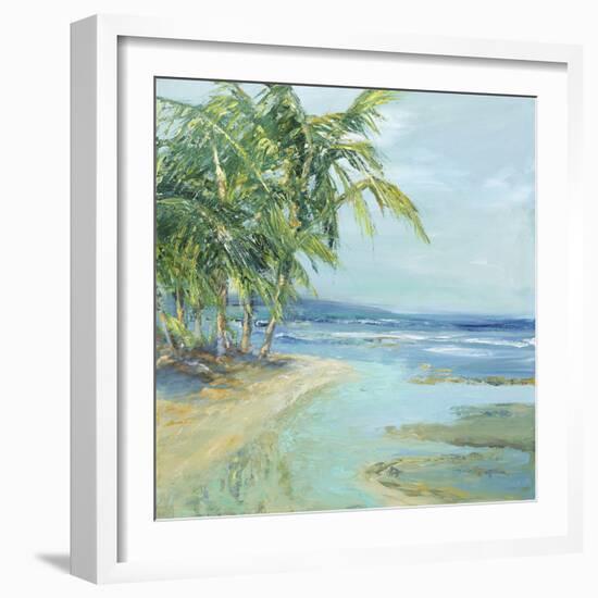 Blue Coastal Lagoon-Suzanne Wilkins-Framed Art Print