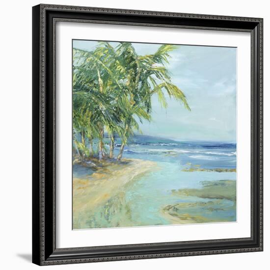 Blue Coastal Lagoon-Suzanne Wilkins-Framed Art Print