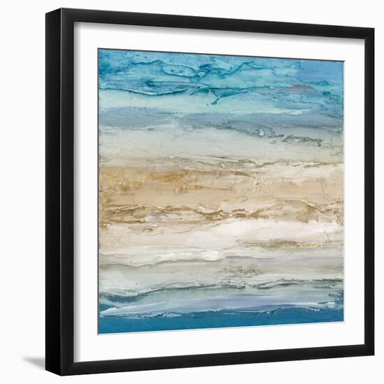 Blue Coastal Landscape I-null-Framed Art Print