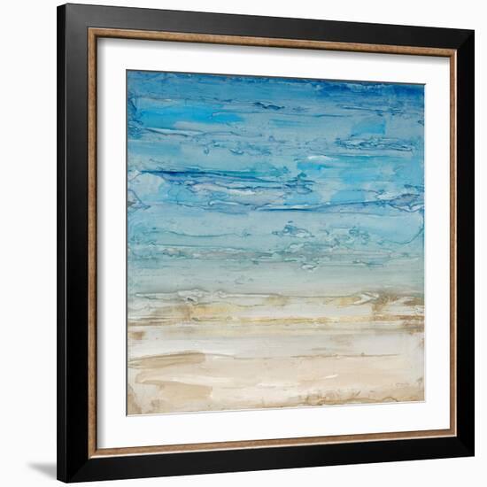 Blue Coastal Landscape II-null-Framed Art Print