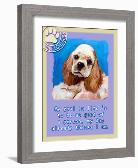 Blue Cocker Spaniel-Cathy Cute-Framed Giclee Print