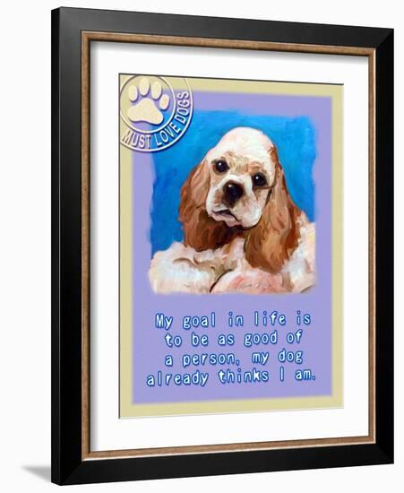 Blue Cocker Spaniel-Cathy Cute-Framed Giclee Print