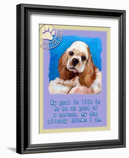 Blue Cocker Spaniel-Cathy Cute-Framed Giclee Print