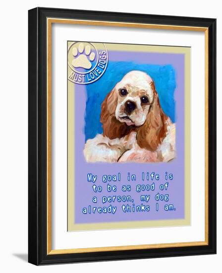 Blue Cocker Spaniel-Cathy Cute-Framed Giclee Print