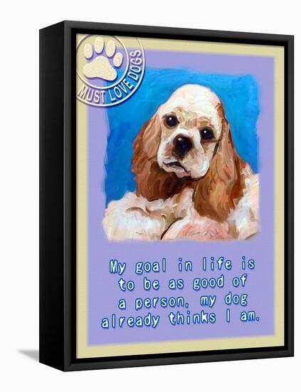 Blue Cocker Spaniel-Cathy Cute-Framed Premier Image Canvas