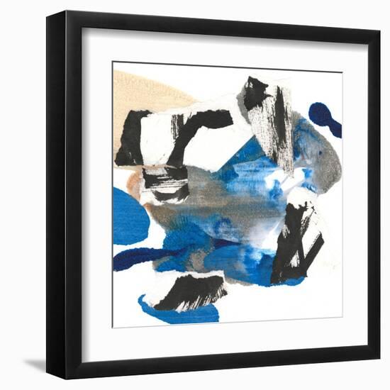 Blue Collage I-Jodi Fuchs-Framed Art Print