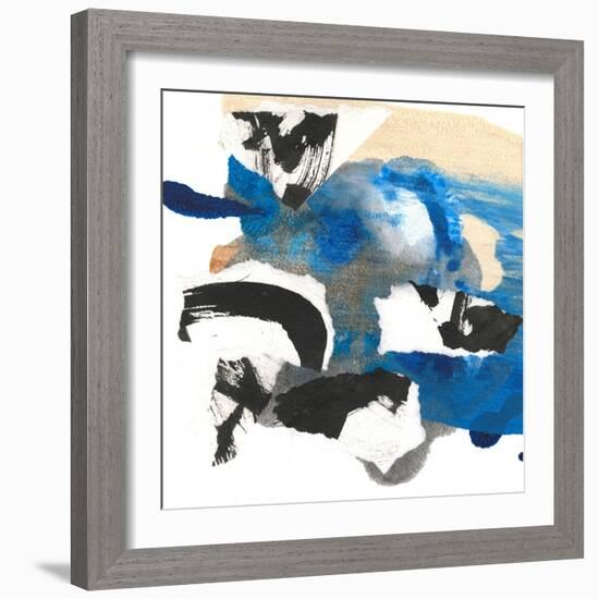 Blue Collage II-Jodi Fuchs-Framed Art Print