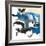 Blue Collage II-Jodi Fuchs-Framed Art Print