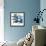 Blue Collage II-Jodi Fuchs-Framed Art Print displayed on a wall