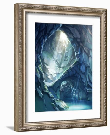 Blue Color Cave of Mysterious Light-Kyo Nakayama-Framed Giclee Print