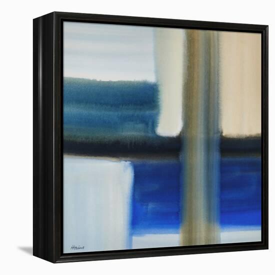 Blue Composition, 20Th Century (Watercolour)-Eric Hains-Framed Premier Image Canvas