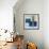 Blue Composition, 20Th Century (Watercolour)-Eric Hains-Framed Giclee Print displayed on a wall