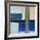 Blue Composition, 20Th Century (Watercolour)-Eric Hains-Framed Giclee Print