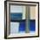 Blue Composition, 20Th Century (Watercolour)-Eric Hains-Framed Giclee Print