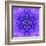 Blue Concentric Flower Center: Mandala Kaleidoscopic-tr3gi-Framed Art Print