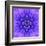 Blue Concentric Flower Center: Mandala Kaleidoscopic-tr3gi-Framed Art Print