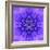 Blue Concentric Flower Center: Mandala Kaleidoscopic-tr3gi-Framed Art Print