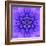 Blue Concentric Flower Center: Mandala Kaleidoscopic-tr3gi-Framed Art Print