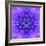 Blue Concentric Flower Center: Mandala Kaleidoscopic-tr3gi-Framed Art Print