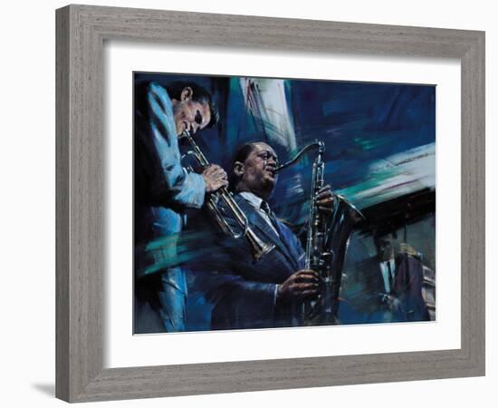 Blue Cool-Jin G. Kam-Framed Art Print