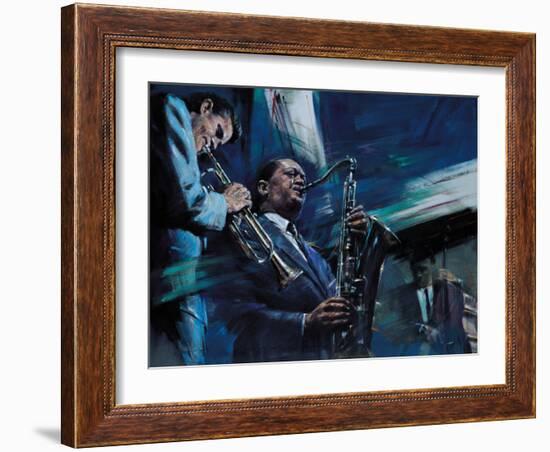 Blue Cool-Jin G. Kam-Framed Art Print